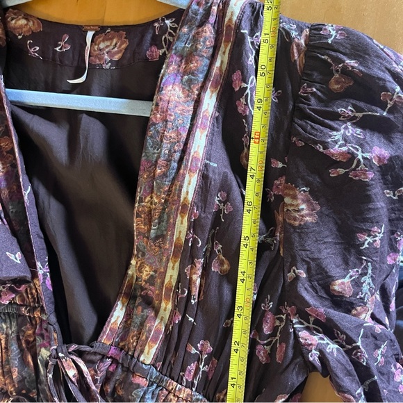 Free People Floral Midi Dress in Brown - Picture 12 of 13